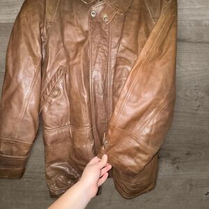 Remit Vintage 80s Brown leather Jacket